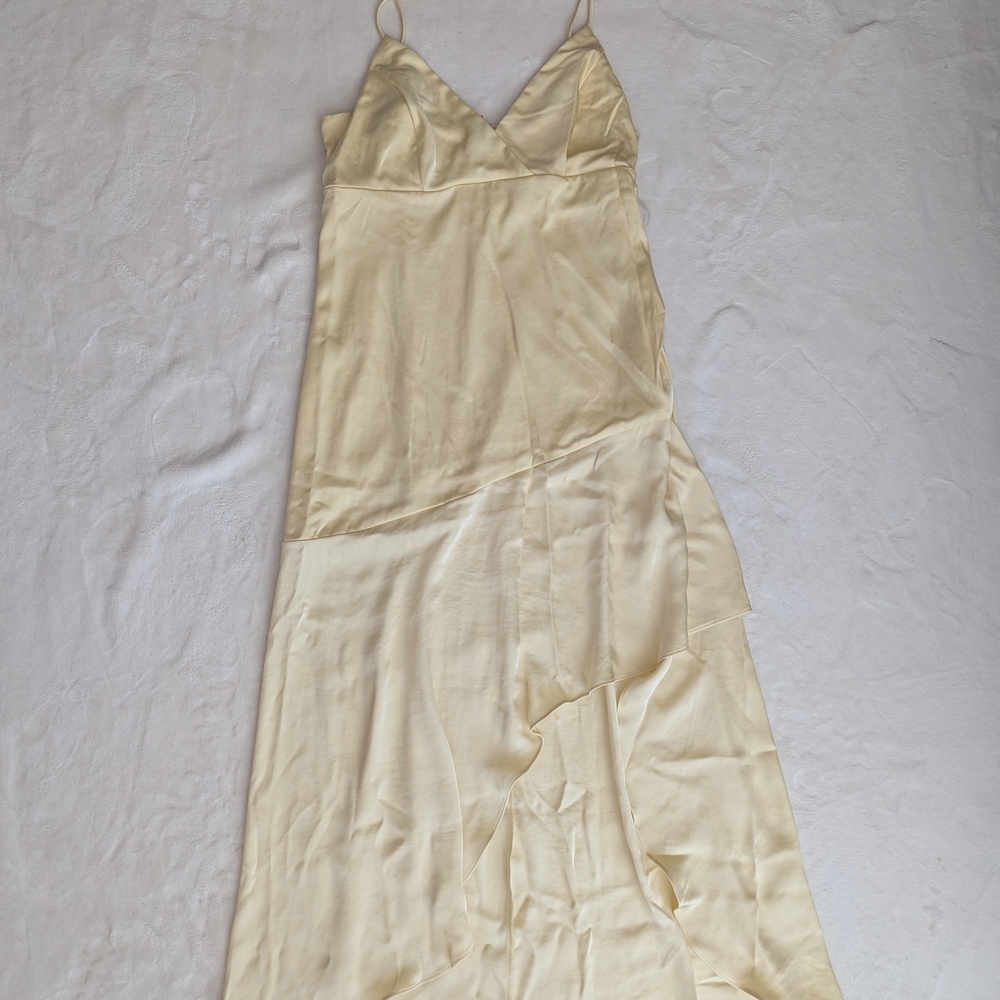 Wild Fable Yellow Satin High-low Dress